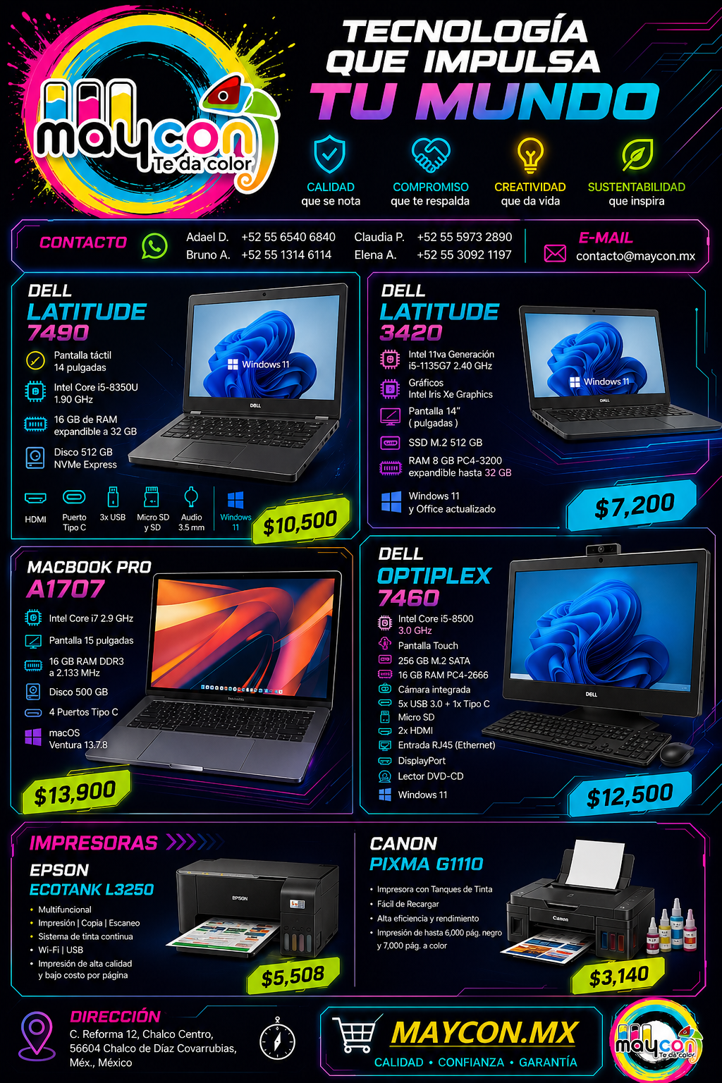 Laptops y equipos